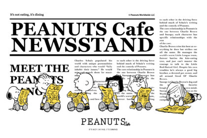 PEANUTS Cafe｜期間限定ポップアップ”PEANUTS Cafe NEWS STAND”を「NEWoMan 新宿」にて開催。